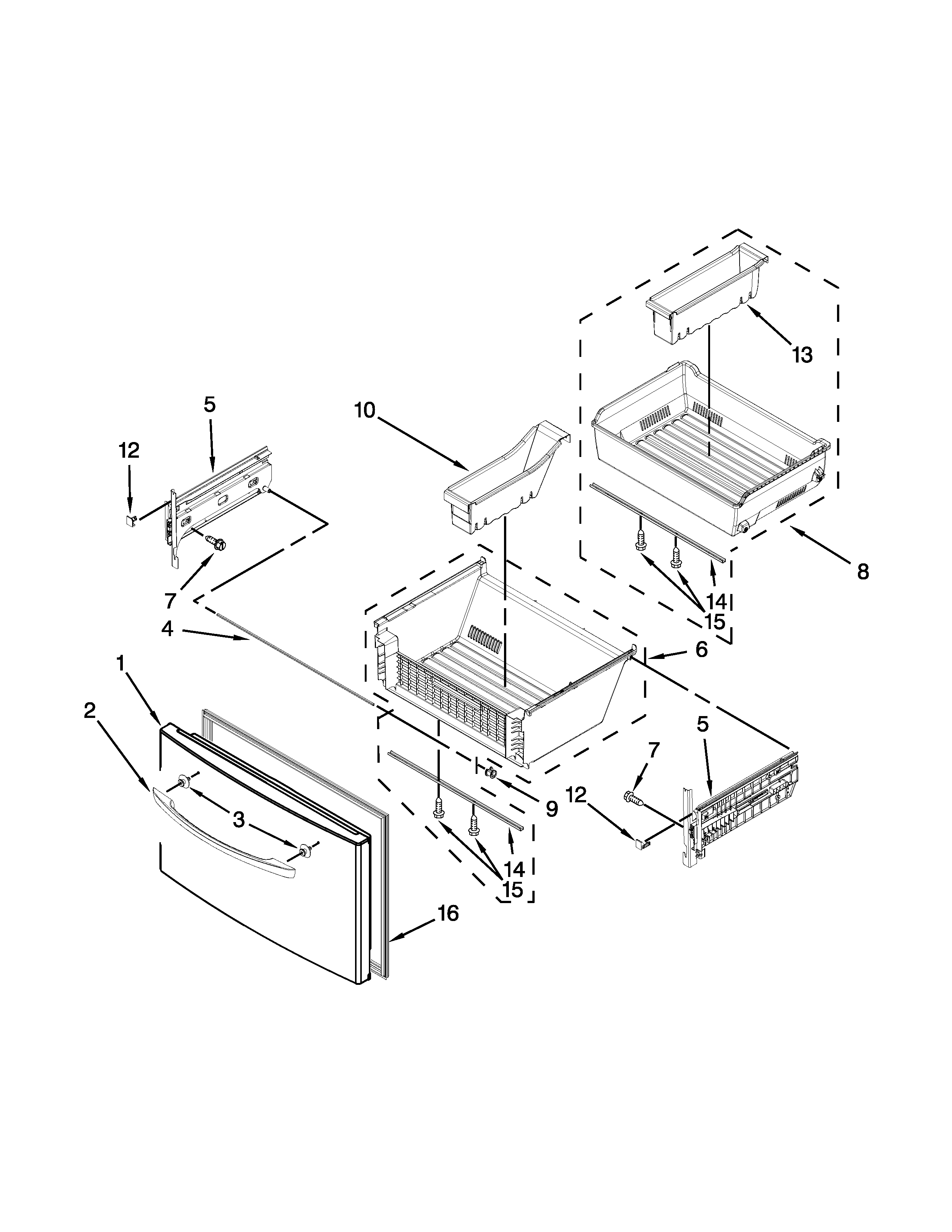 Freezer door parts