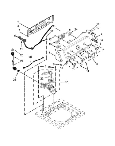 Controls and water inlet parts
