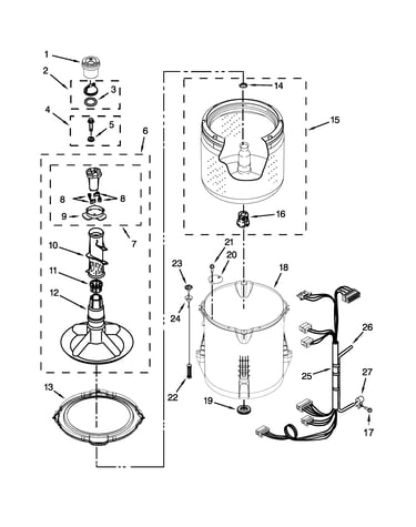 Basket and tub parts