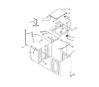 Maytag 4KMVWC100BQ0 top and cabinet parts diagram