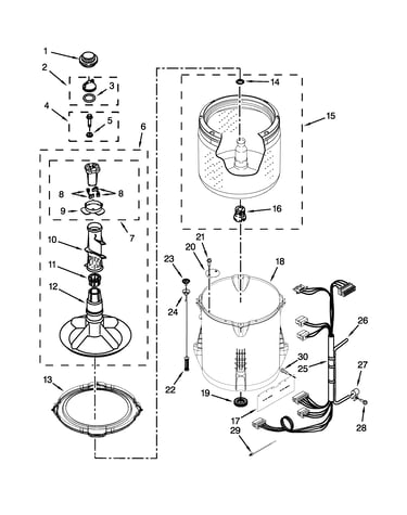 Basket and tub parts