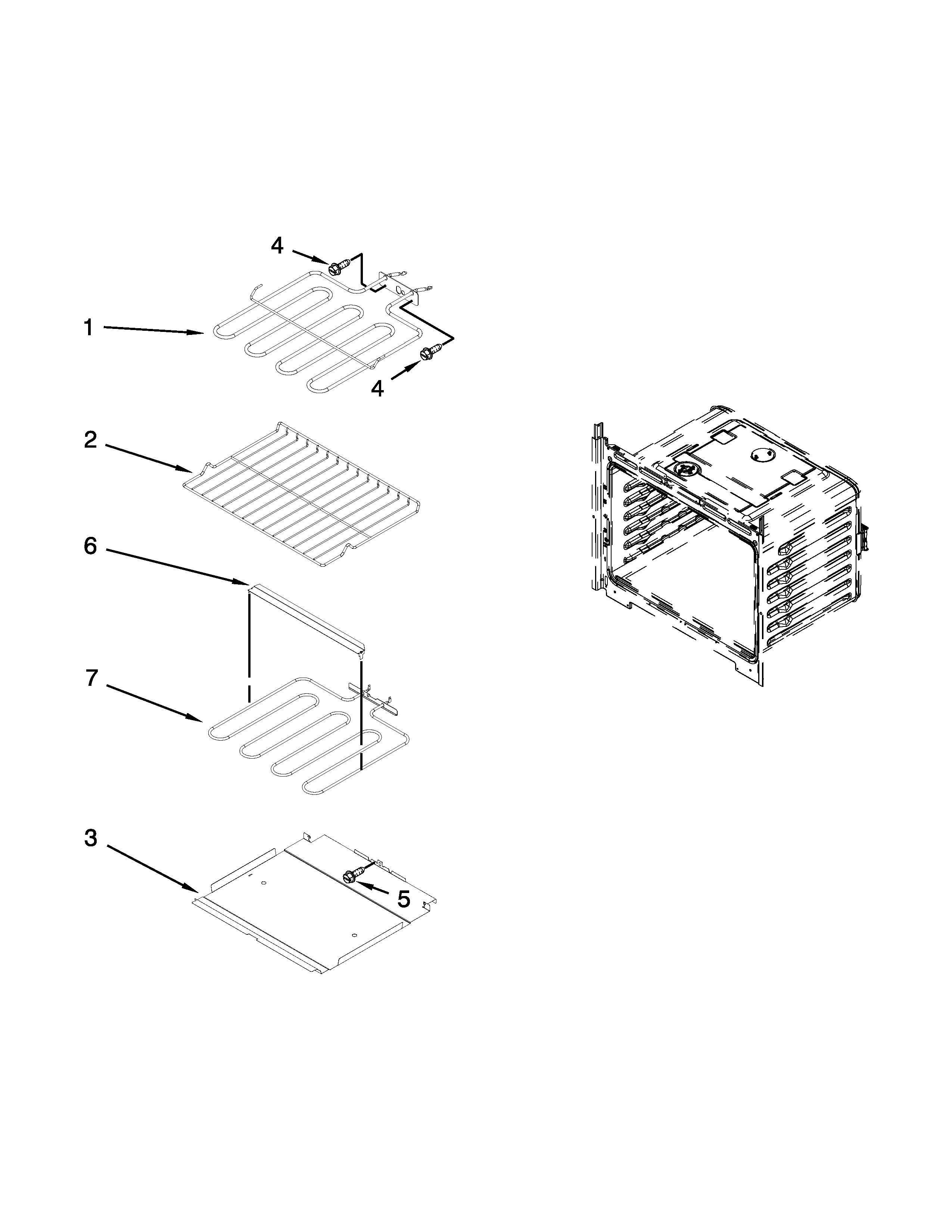 Internal oven parts
