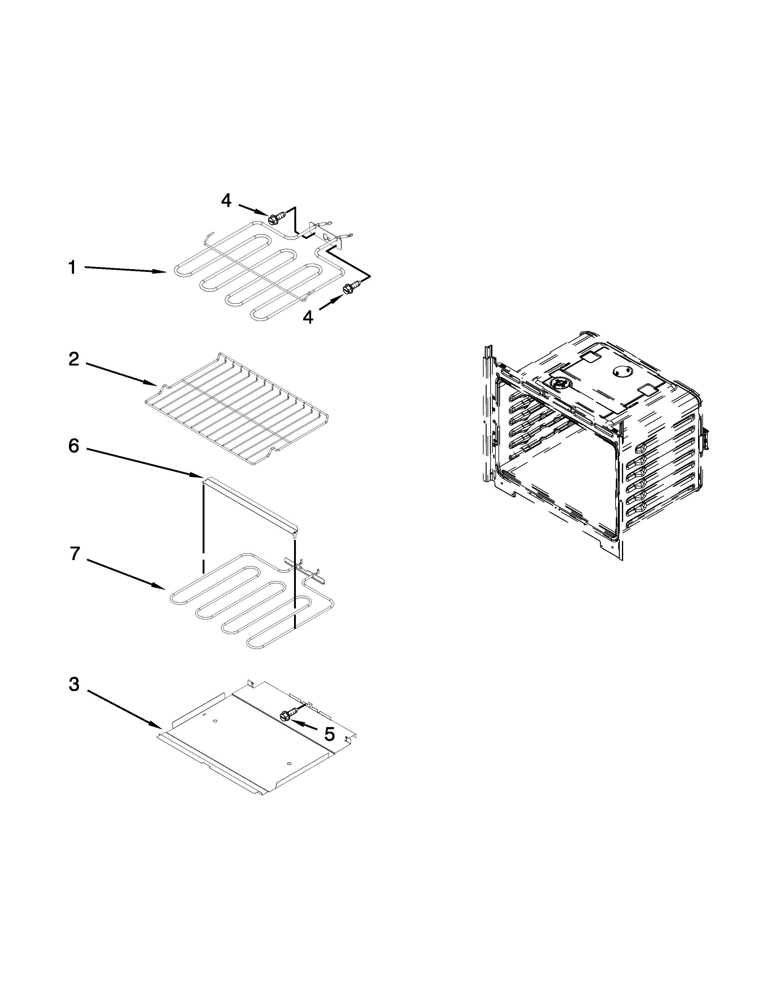 Internal oven parts
