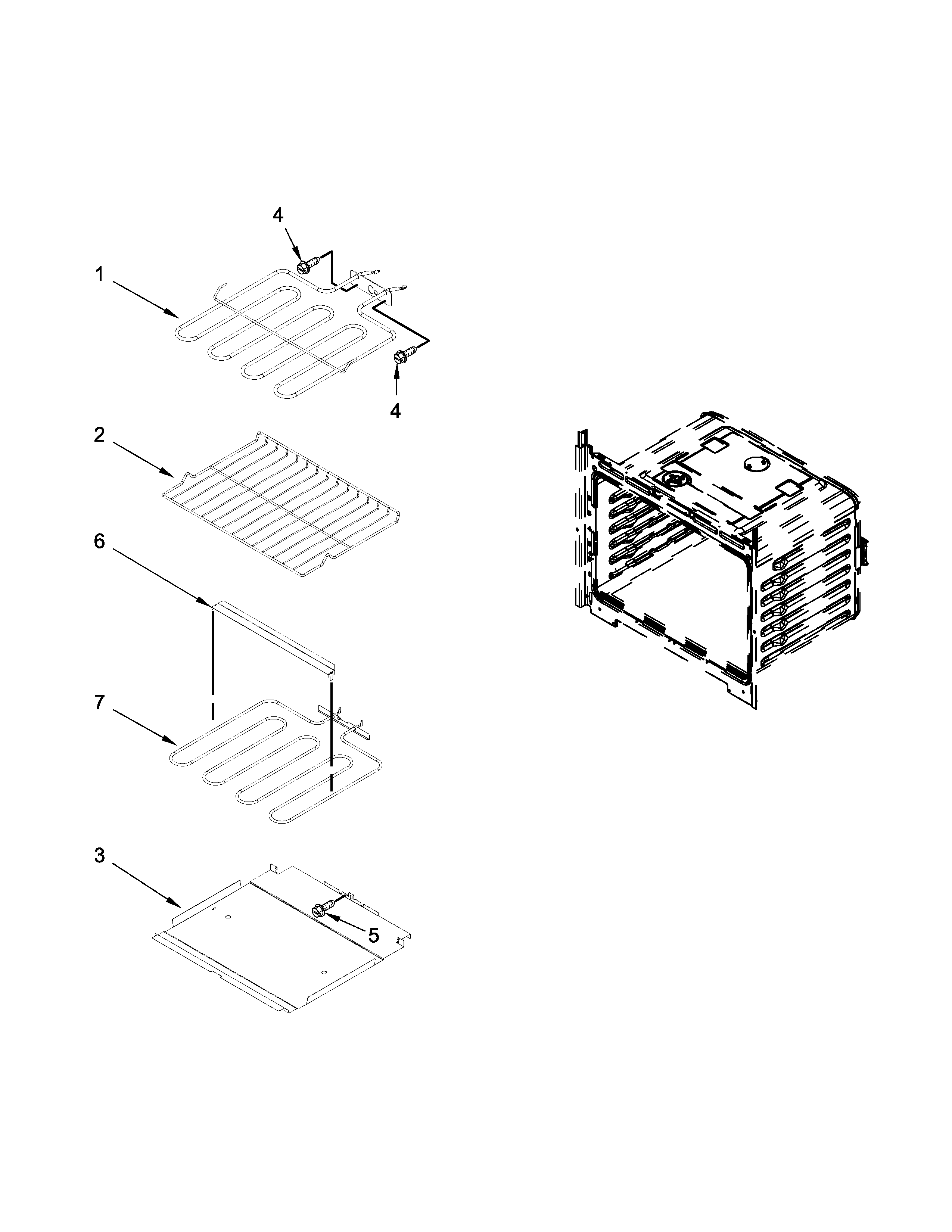 Internal oven parts
