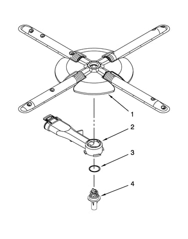 Lower washarm and strainer parts