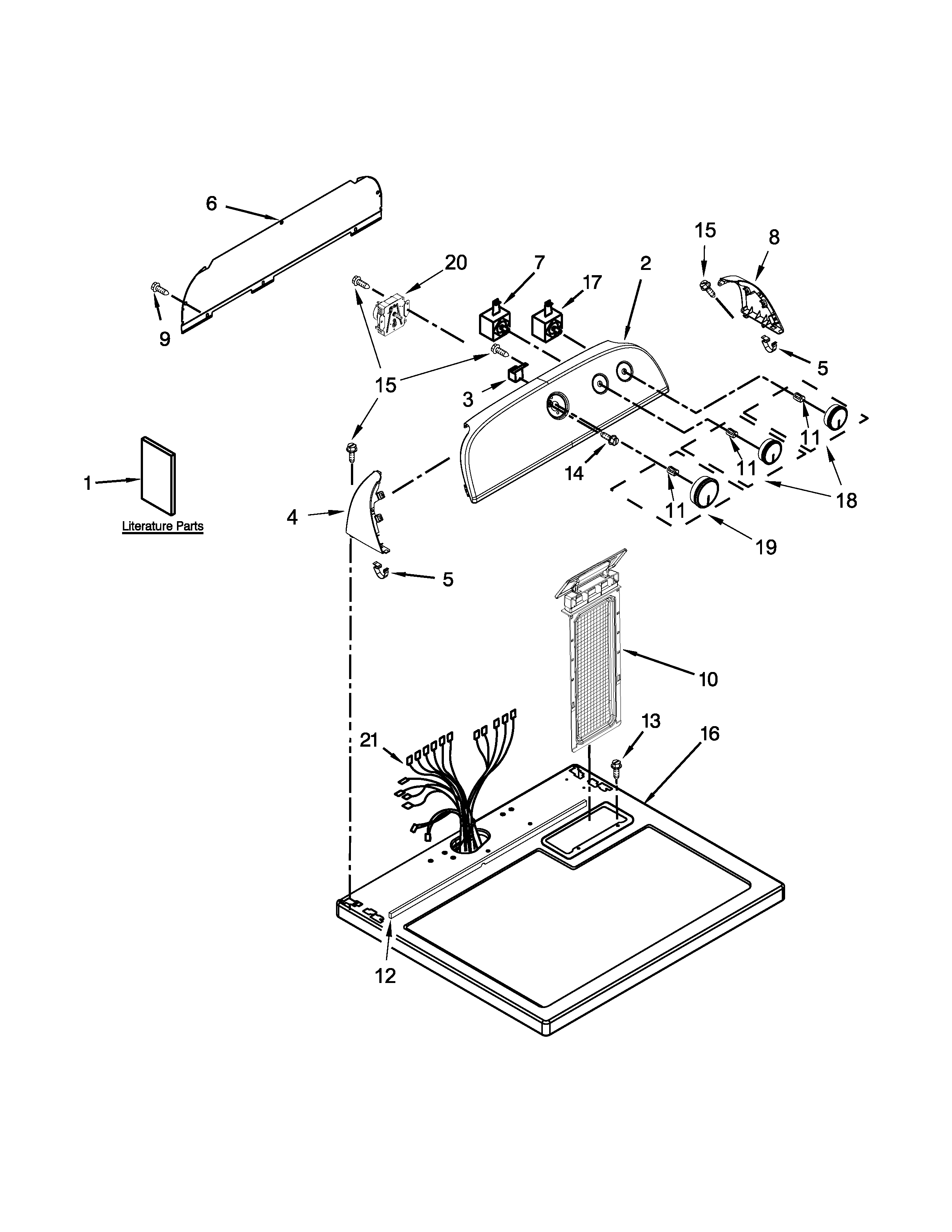 Top and console parts