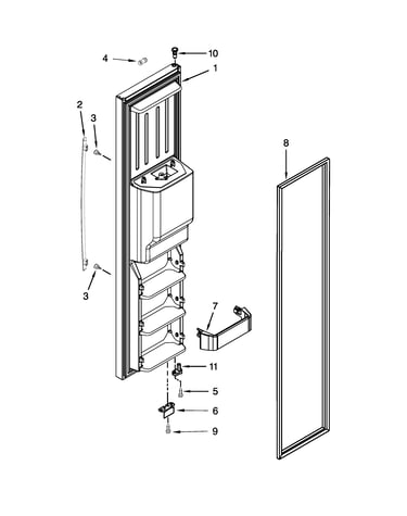 Freezer door parts