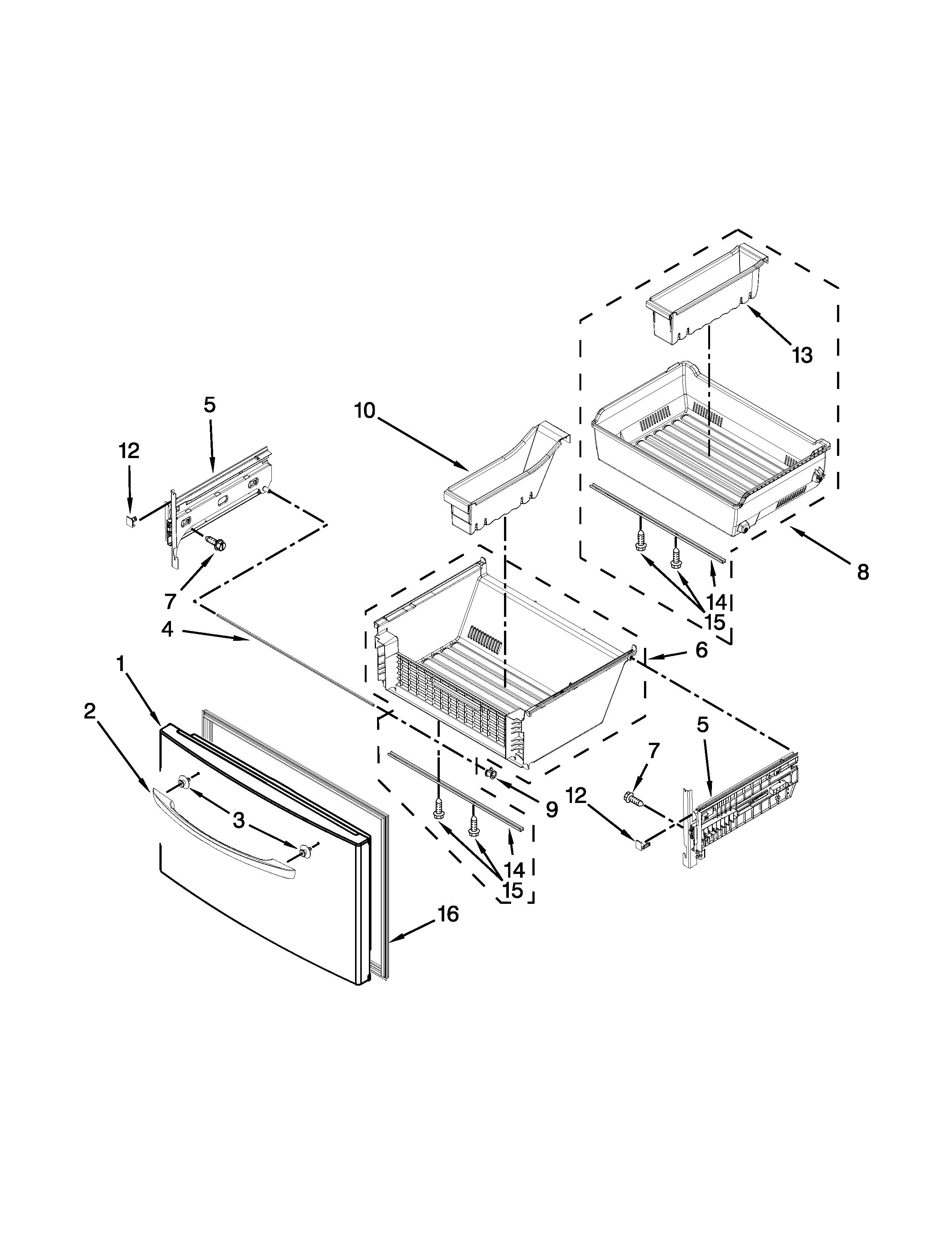 Freezer door parts