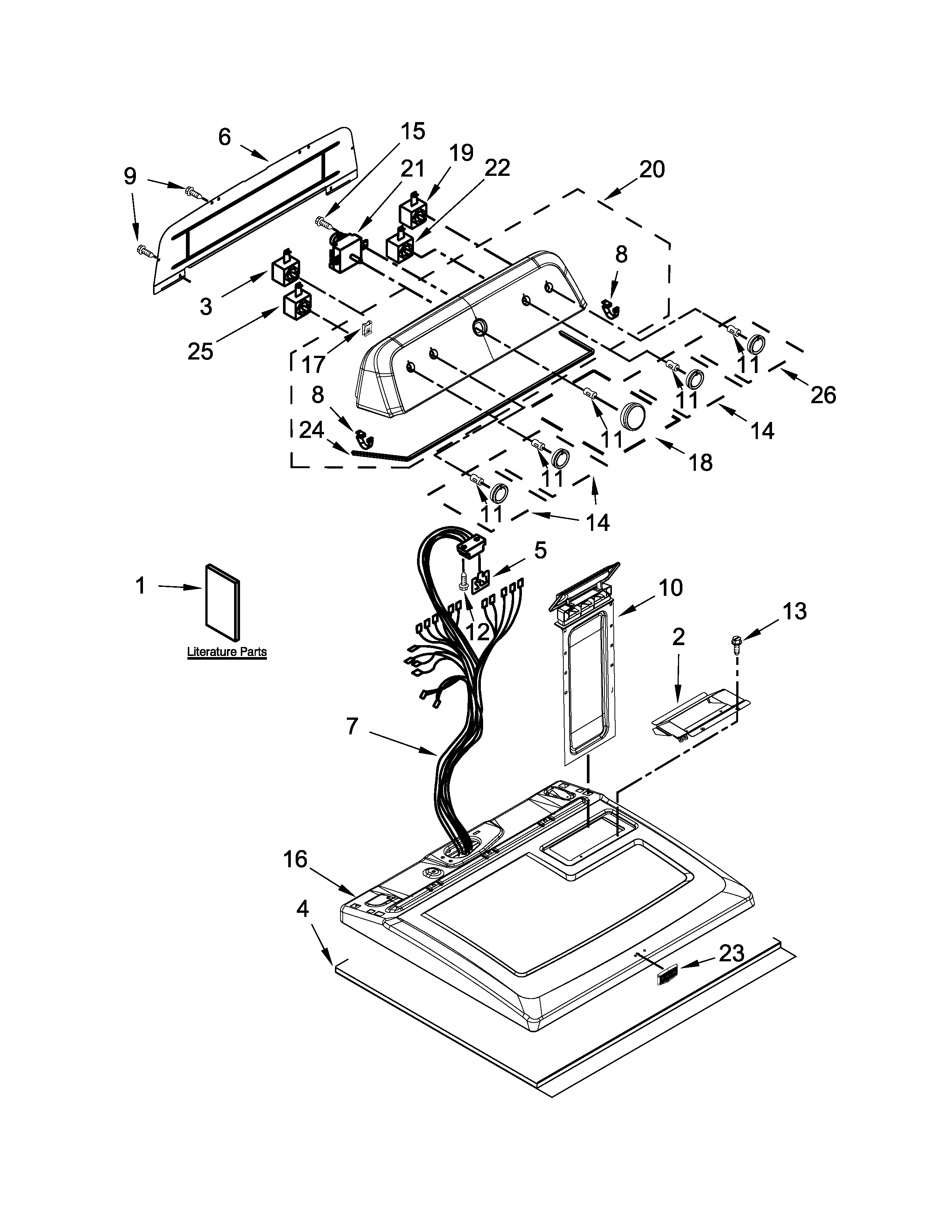 Top and console parts