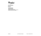 Whirlpool GC3SHAXVT00 cover sheet diagram