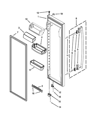 Refrigerator door parts