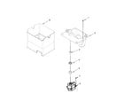 Whirlpool WRF990SLAW00 motor and ice container parts diagram