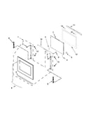 Upper oven door parts