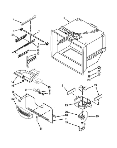 Freezer liner parts