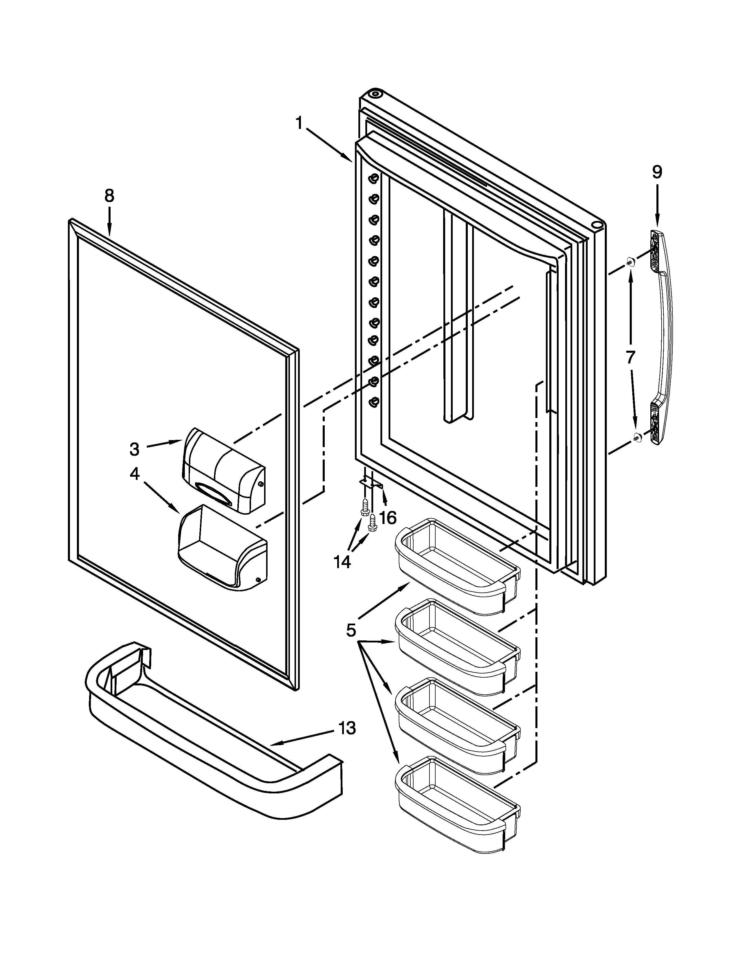 Refrigerator door parts