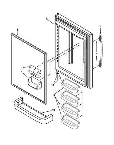 Refrigerator door parts