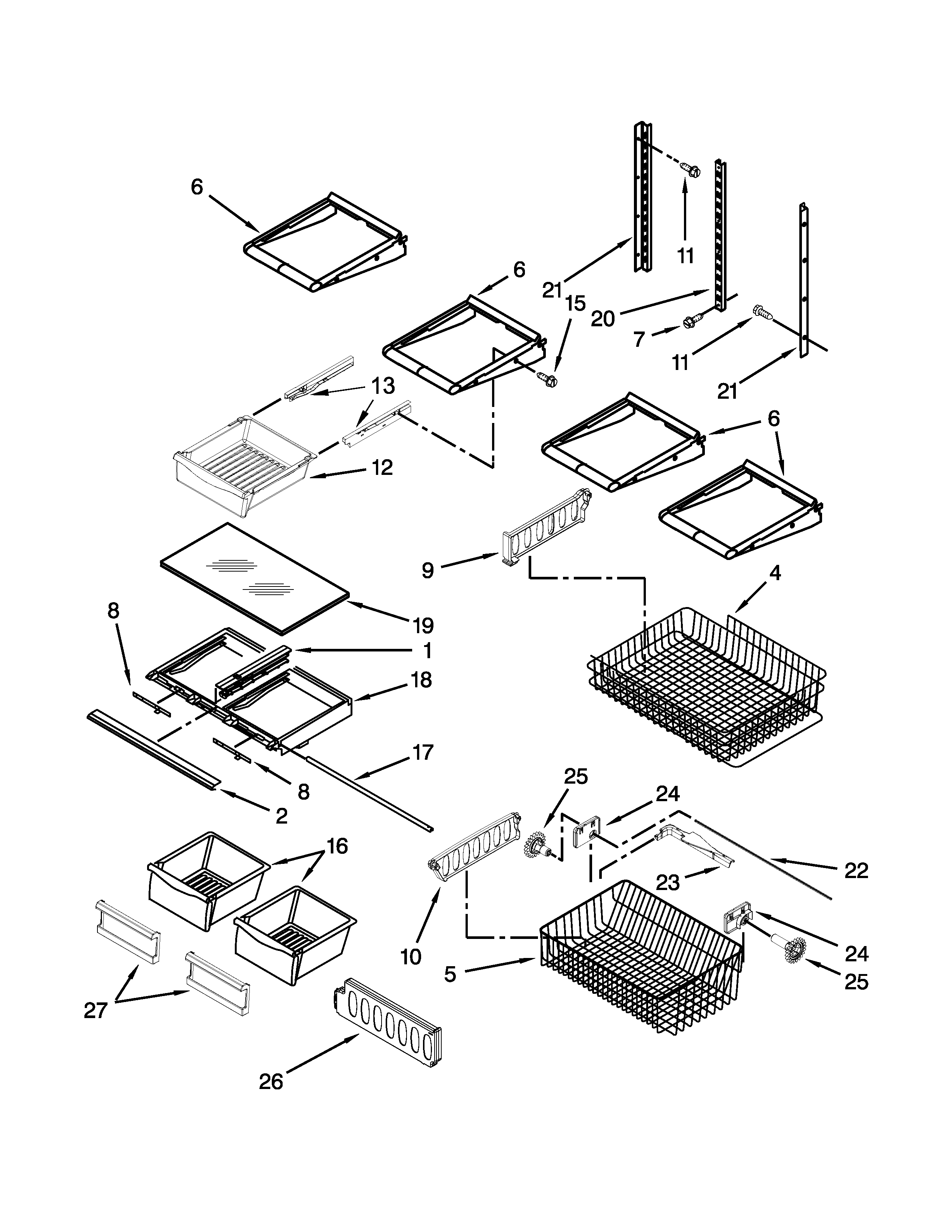Shelf parts