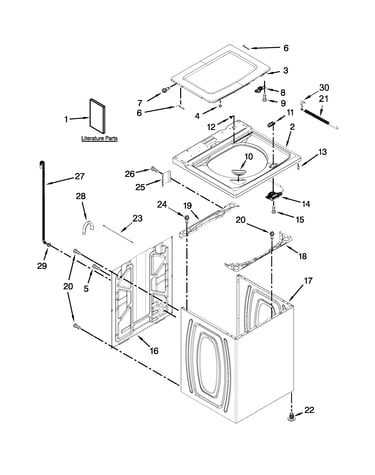 Top and cabinet parts