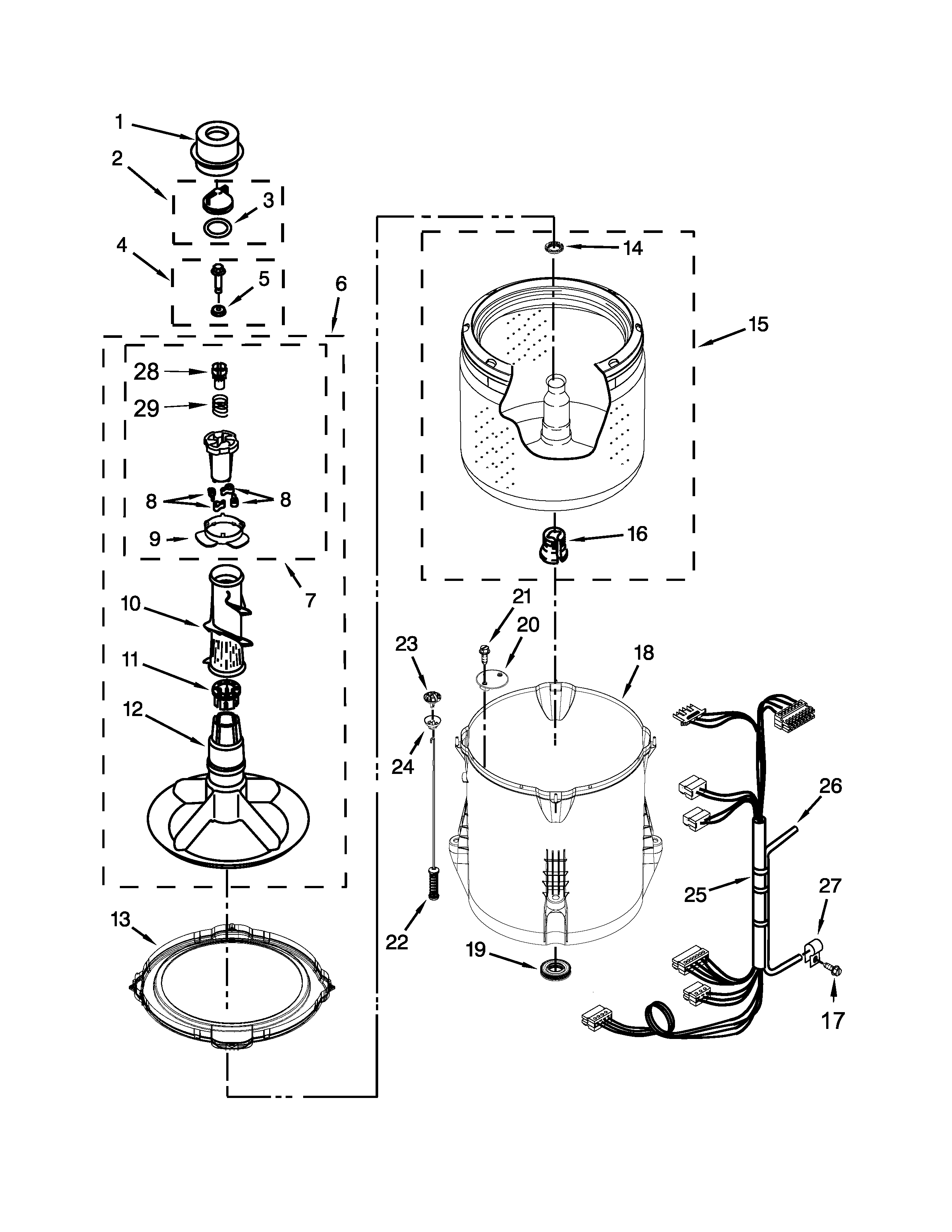 Basket and tub parts