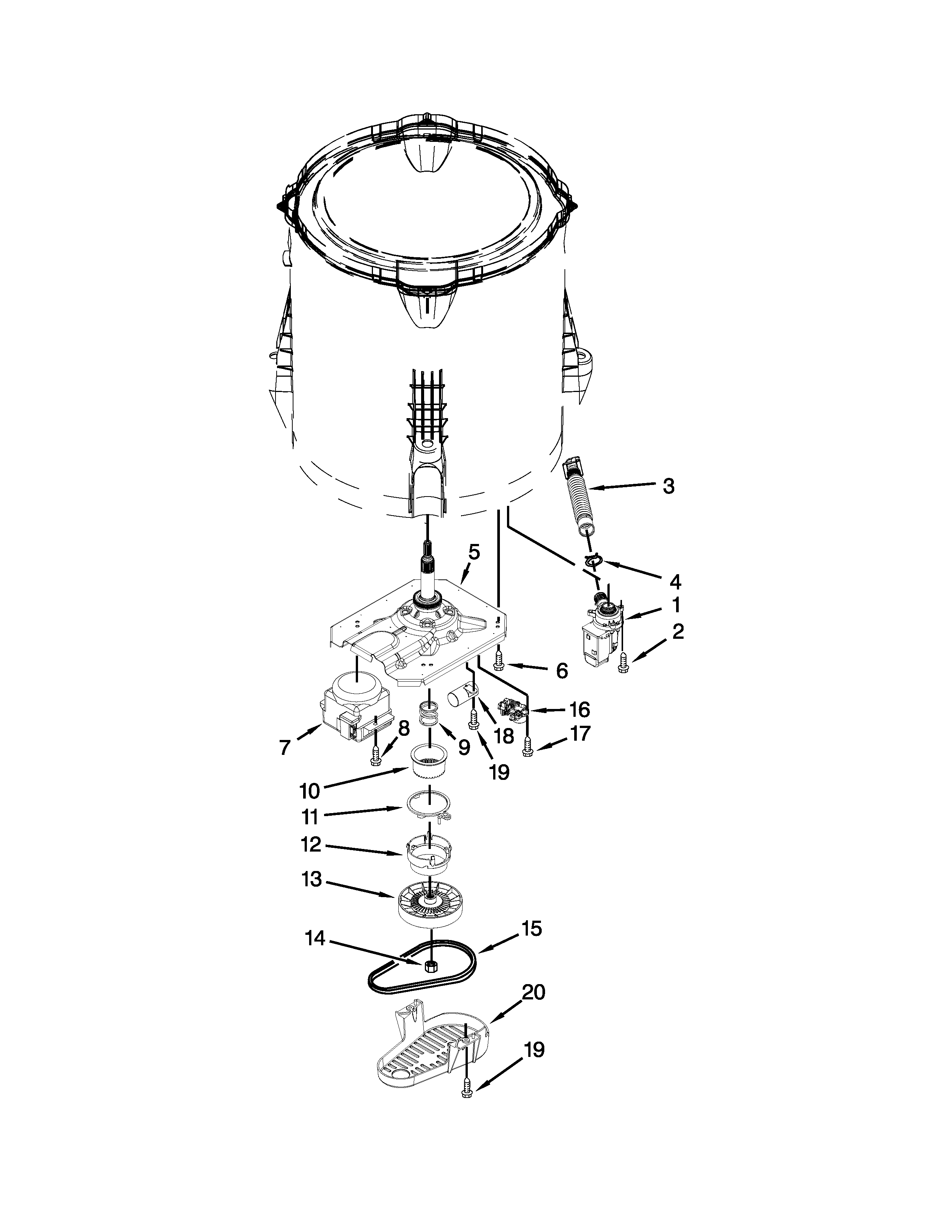 GEARCASE, MOTOR AND PUMP PARTS