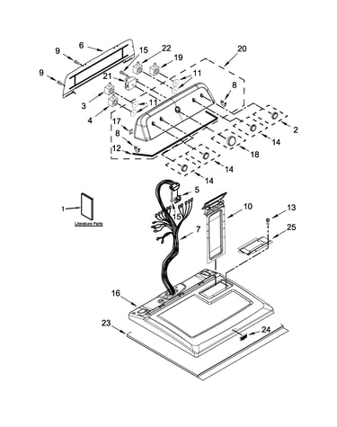 Top and console parts
