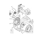 Maytag MEDX500BW1 bulkhead parts diagram