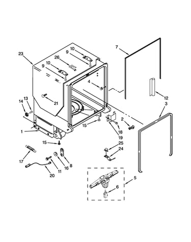 Tub and frame parts