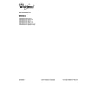 Whirlpool WRF989SDAF01 cover sheet diagram