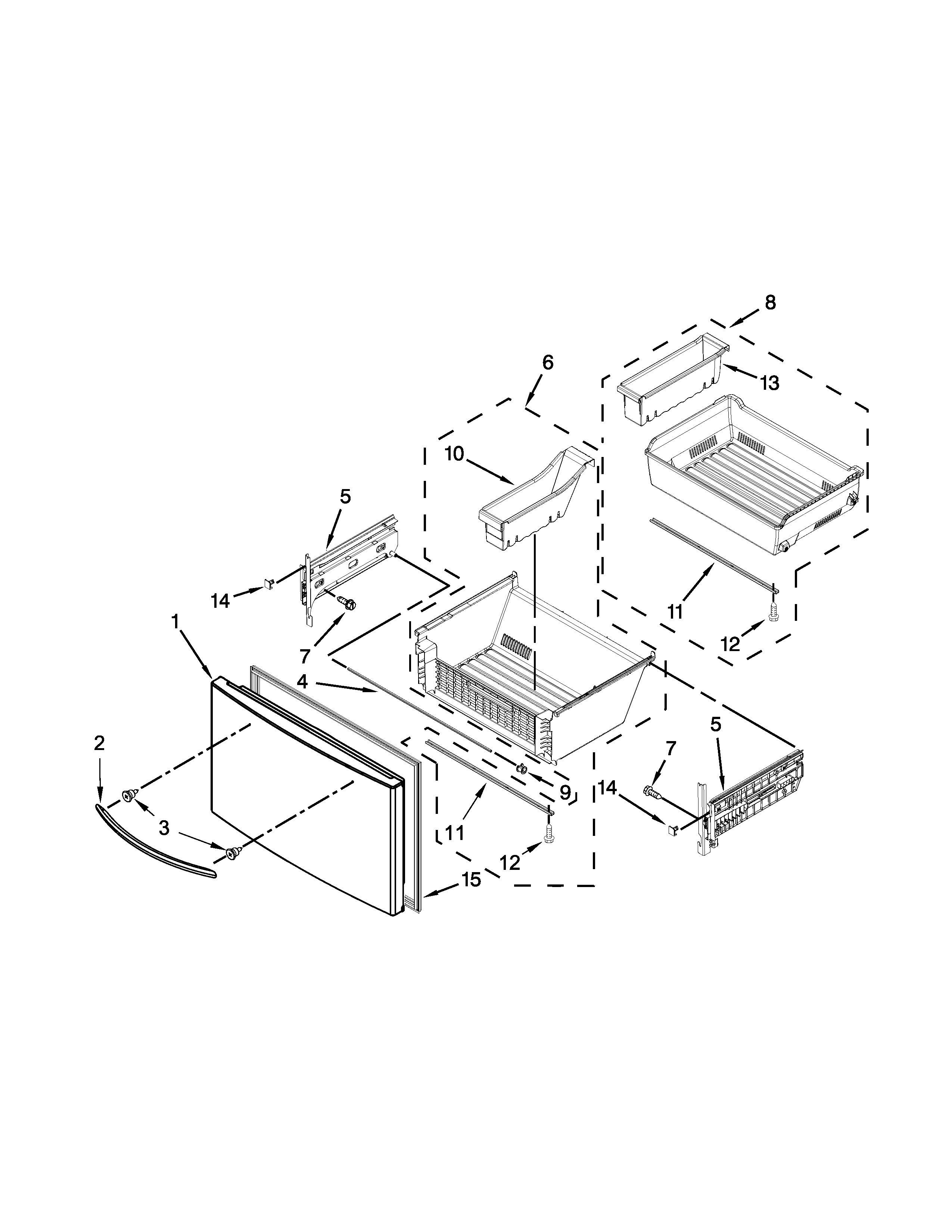 Freezer door parts