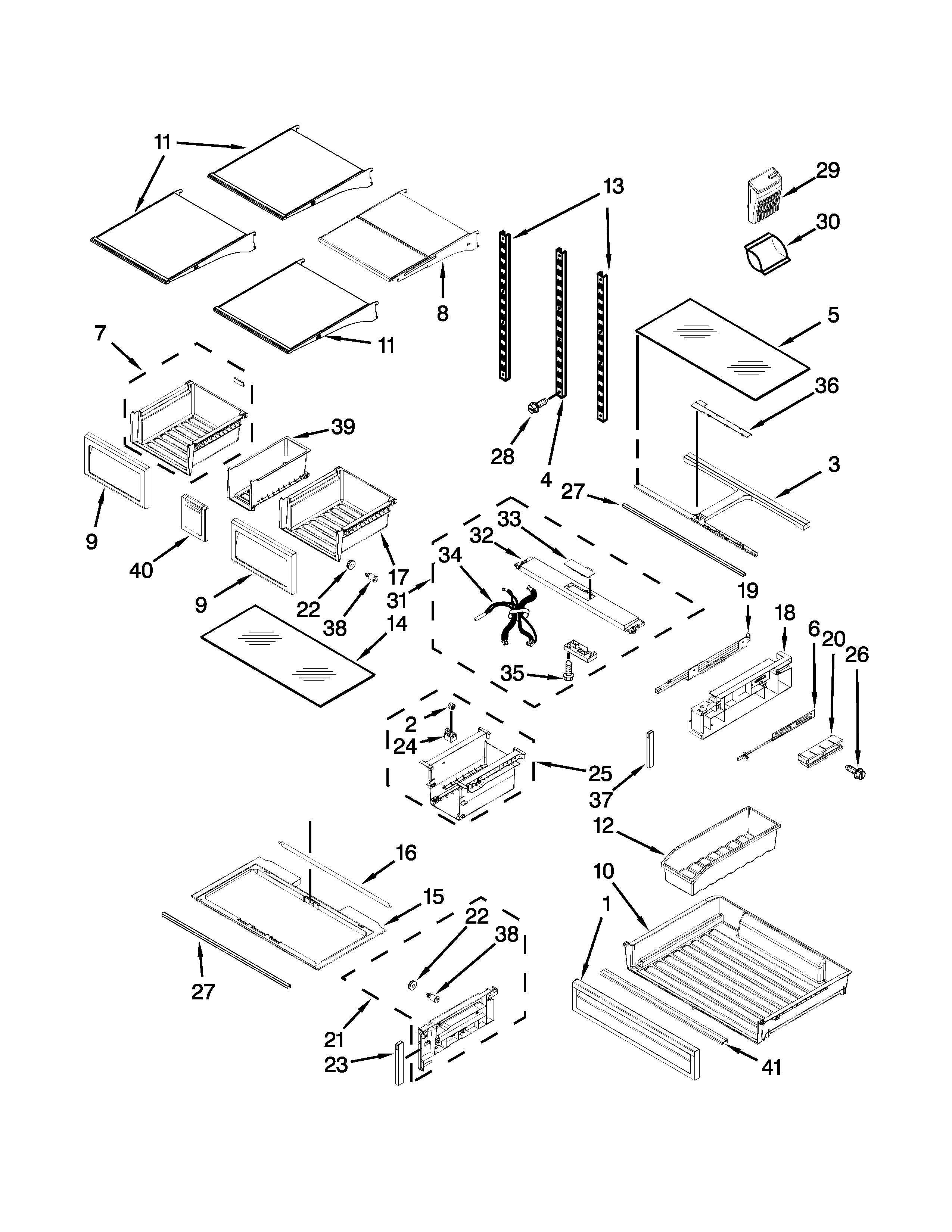 Shelf parts