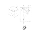 Whirlpool WRF989SDAE01 motor and ice container parts diagram
