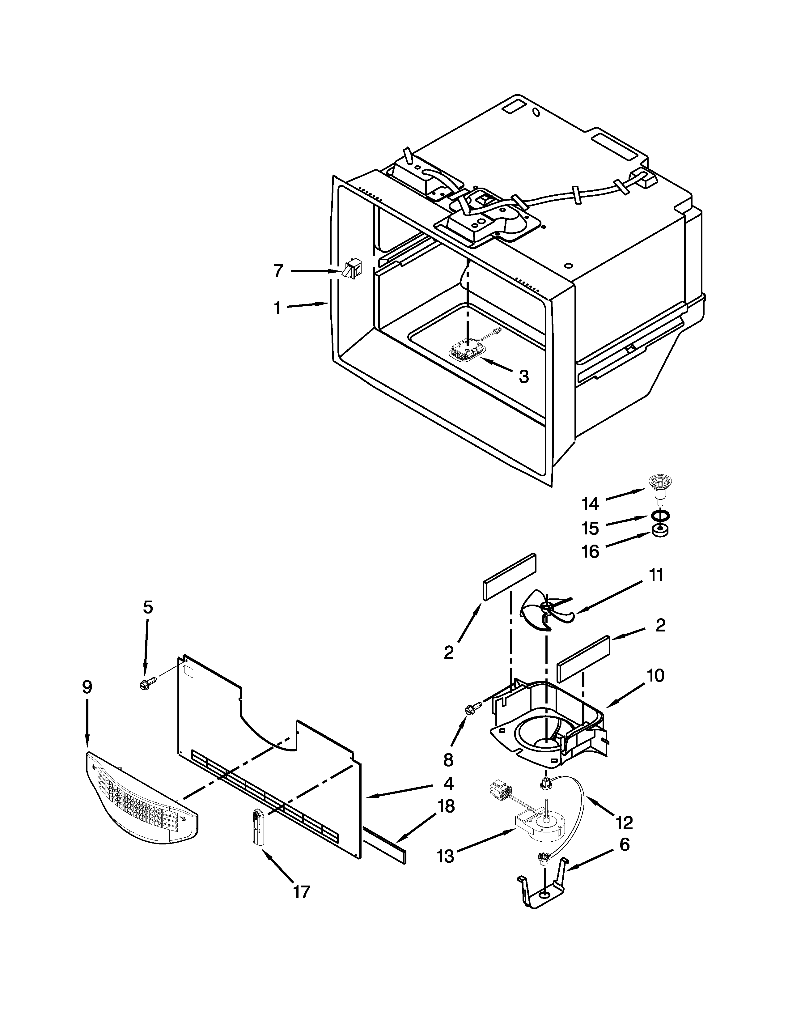 Freezer liner parts