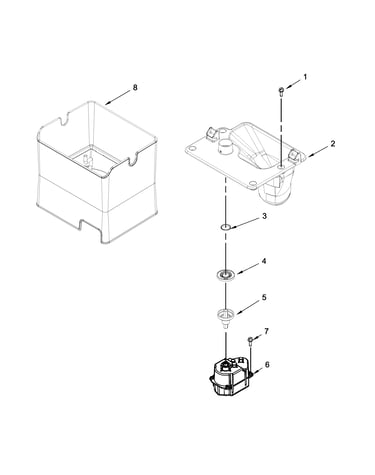 Motor and ice container parts