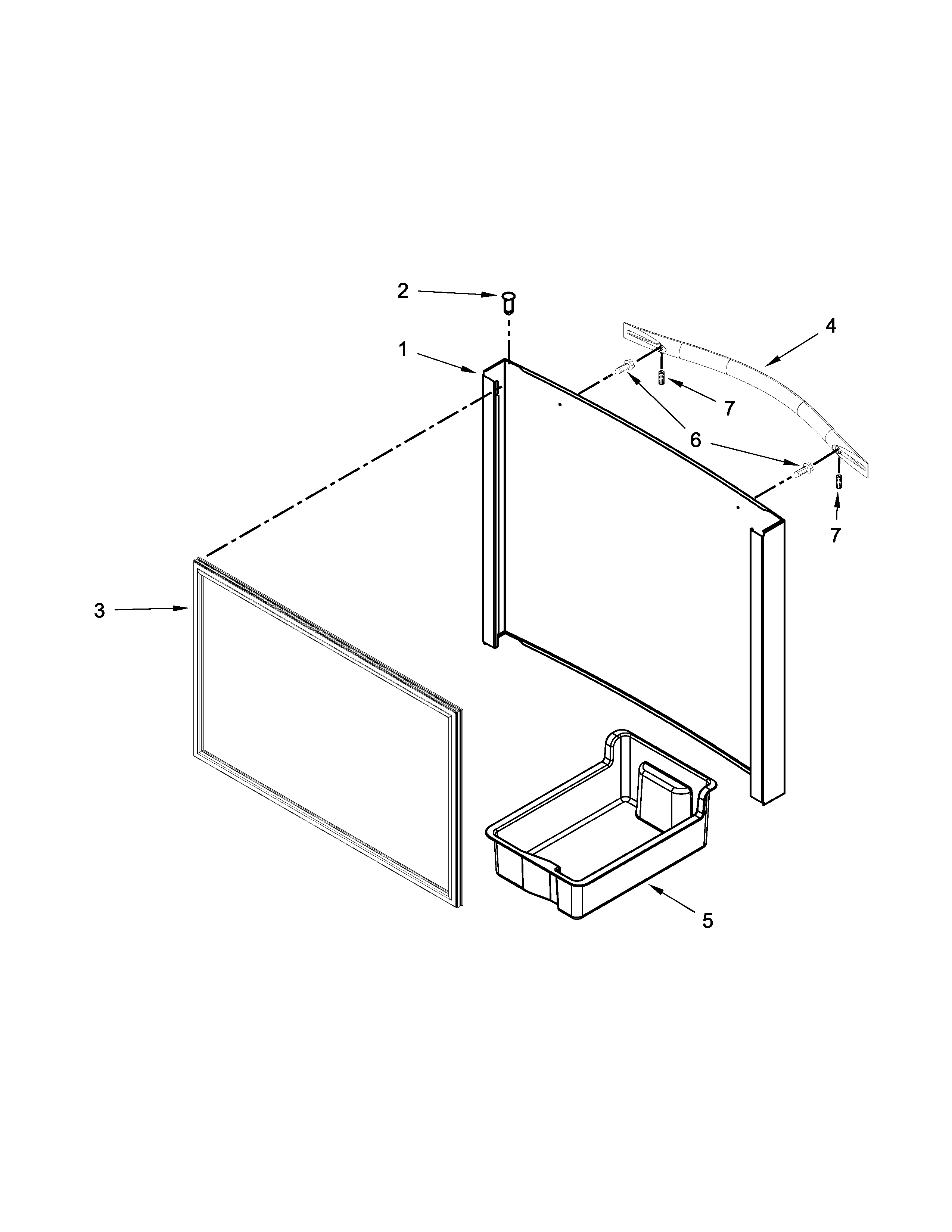 Freezer door parts