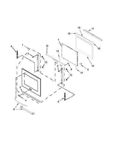 Oven door parts