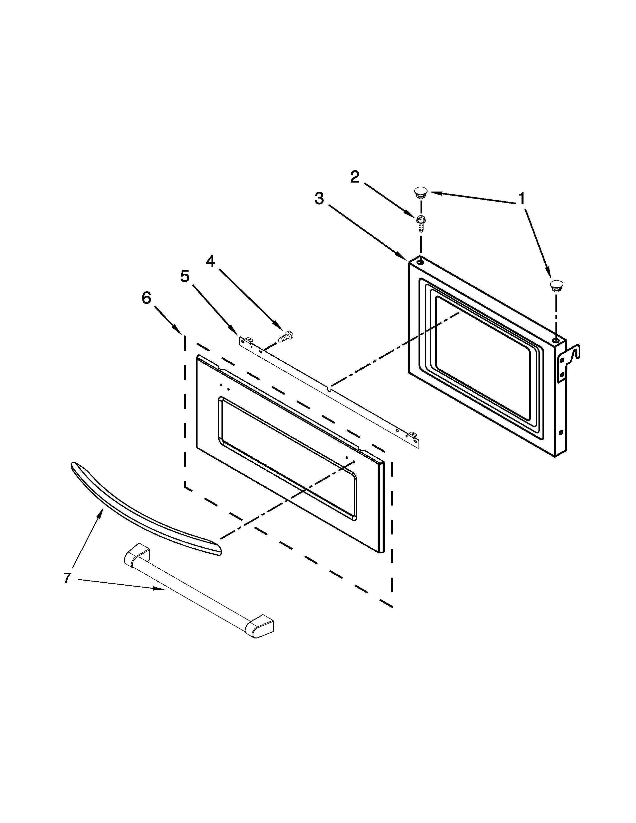 Microwave door parts
