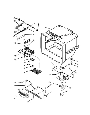 Freezer liner parts