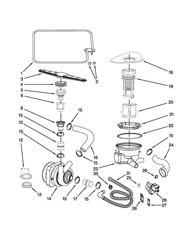 Pump and sprayarm parts