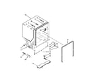 Whirlpool WDT770PAYB0 tub and frame parts diagram