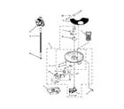 Whirlpool WDT770PAYW0 pump, washarm and motor parts diagram