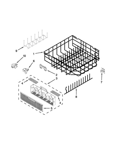 Lower rack parts