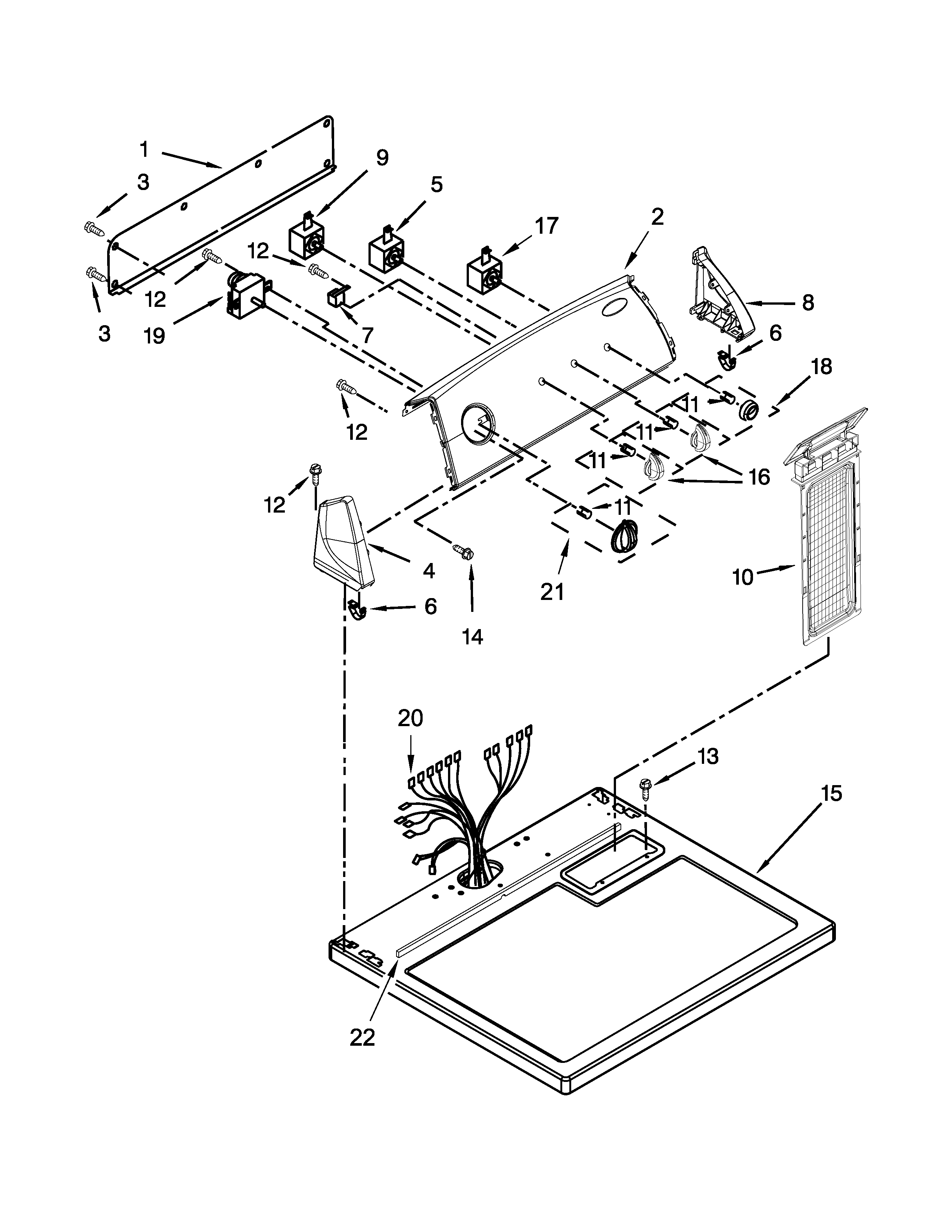 Top and console parts