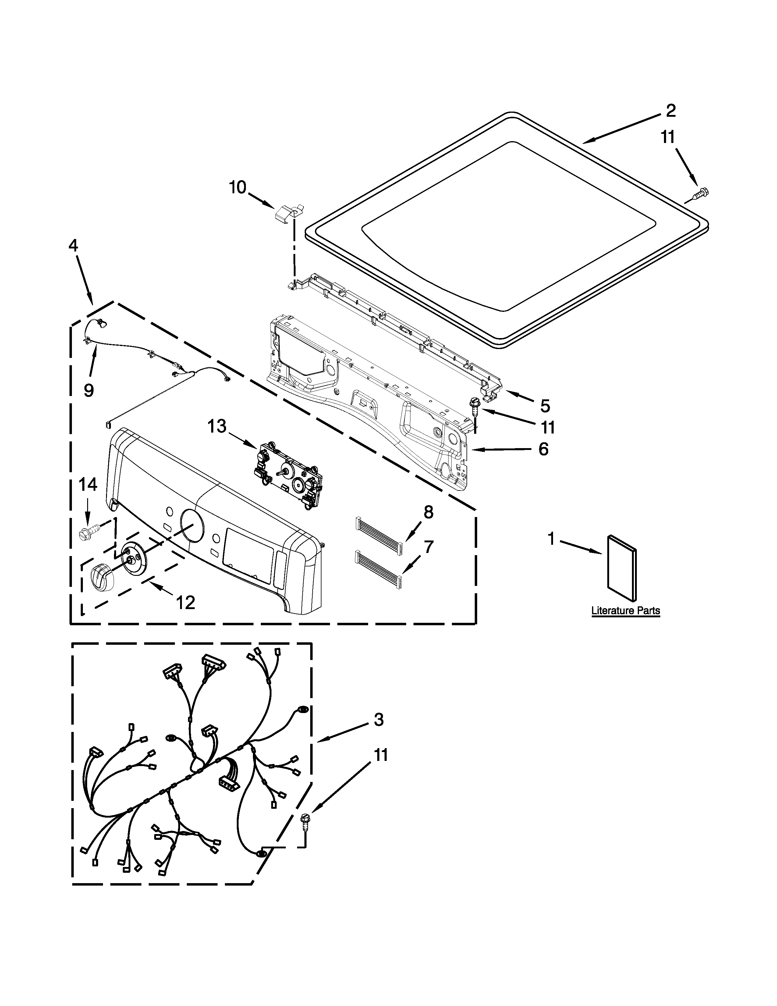 Top and console parts
