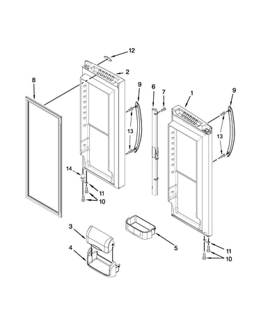 Refrigerator door parts