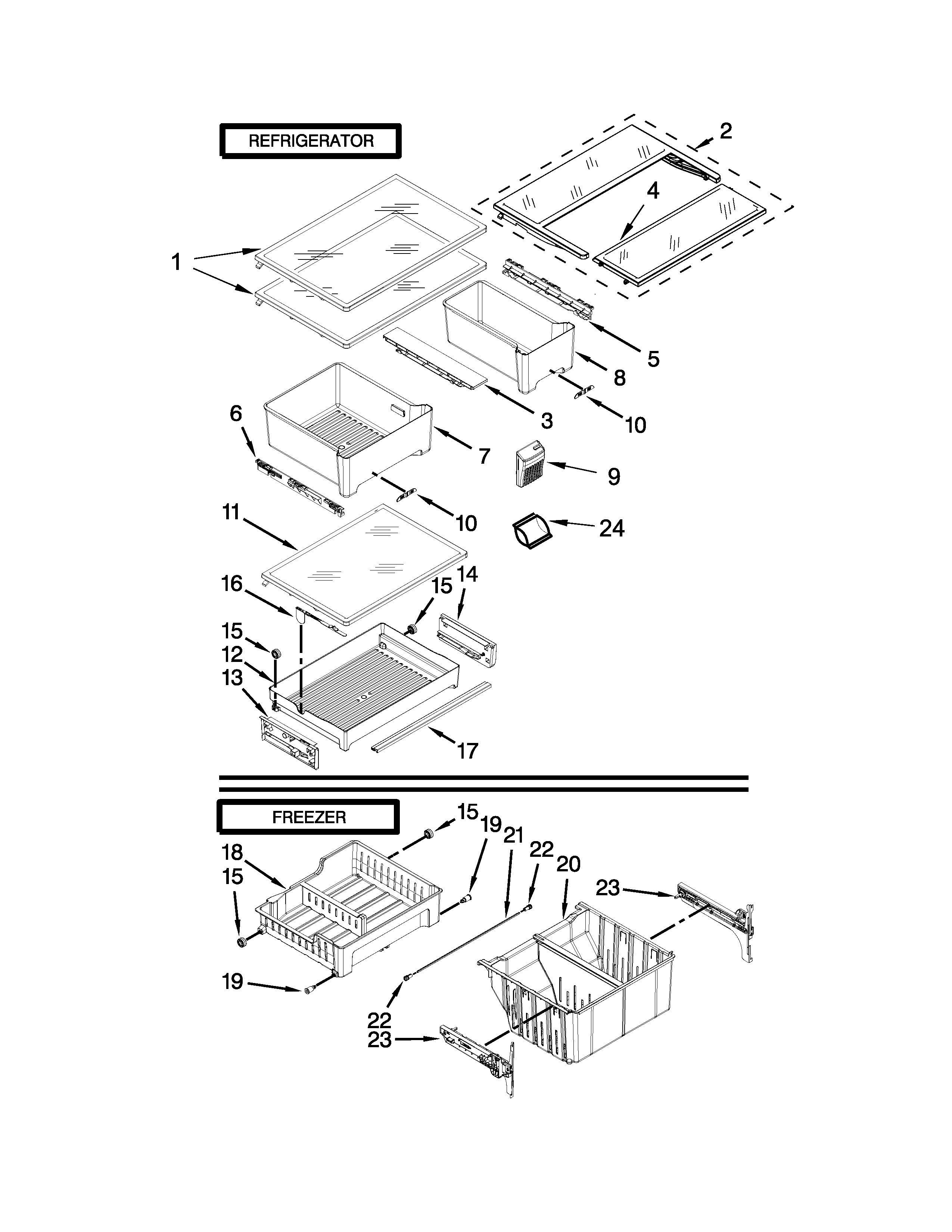 Shelf parts