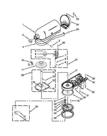 Case, gearing and planetary unit
