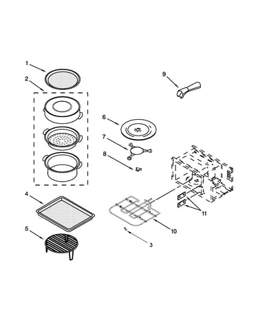 Internal microwave parts