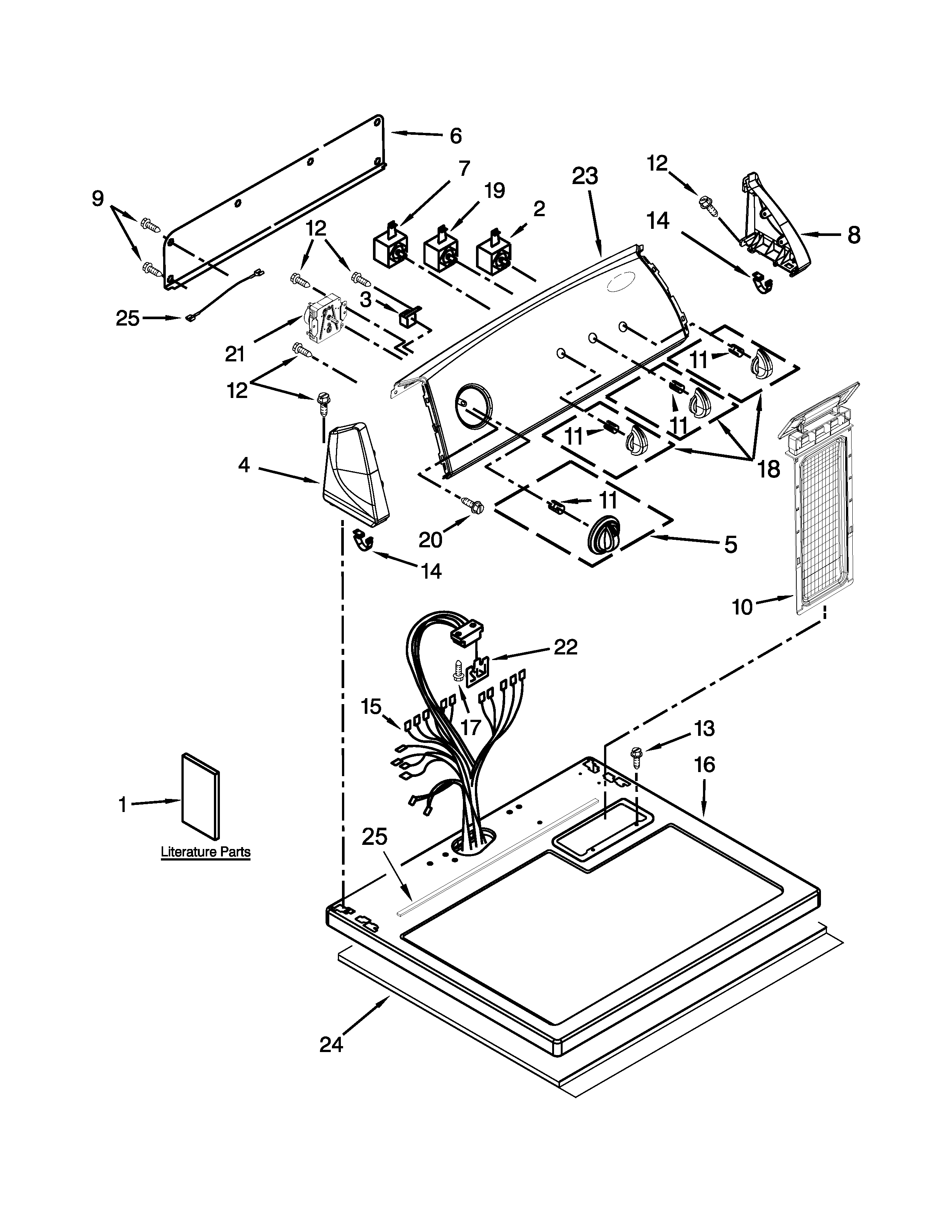 Top and console parts