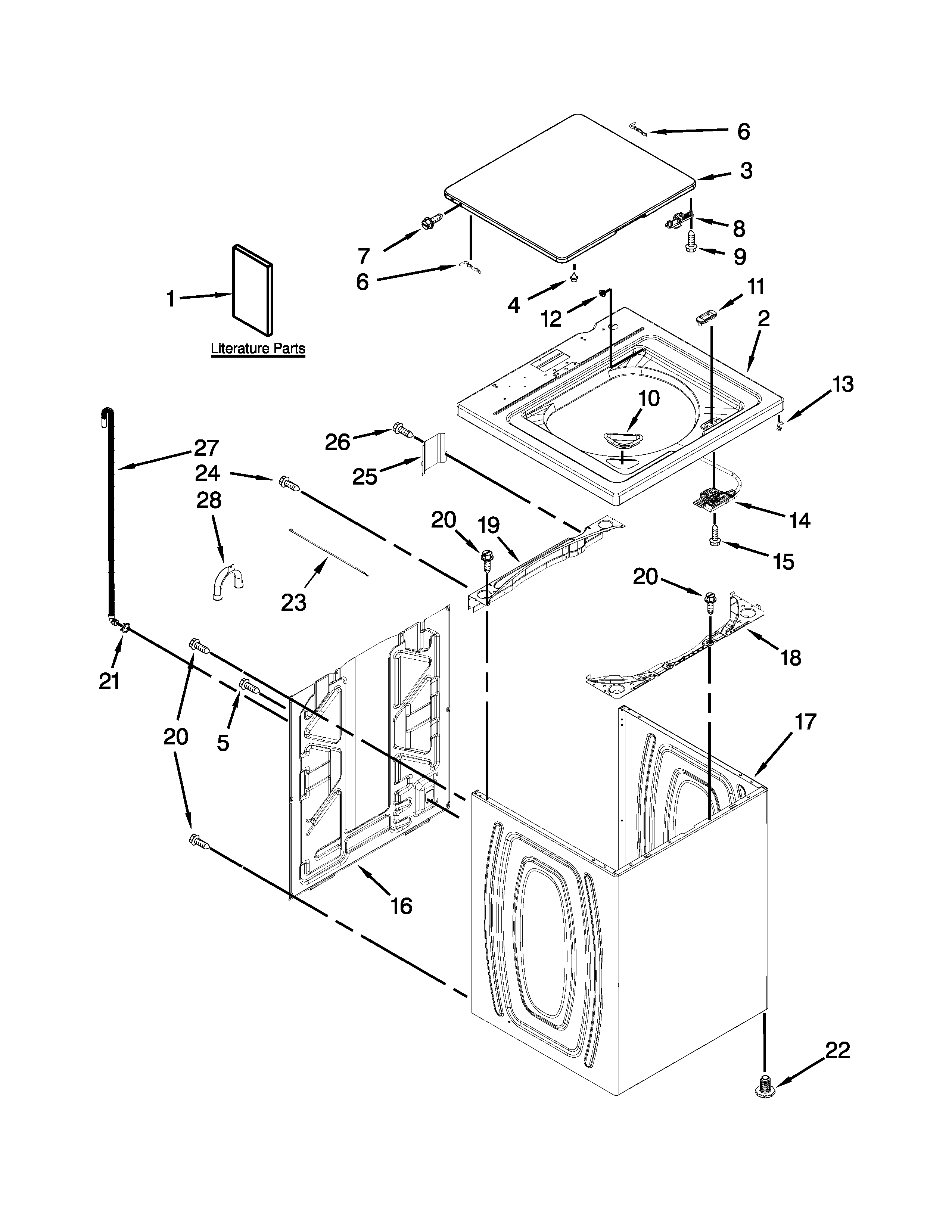 TOP AND CABINET PARTS