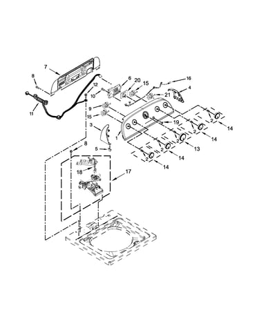 Controls and water inlet parts